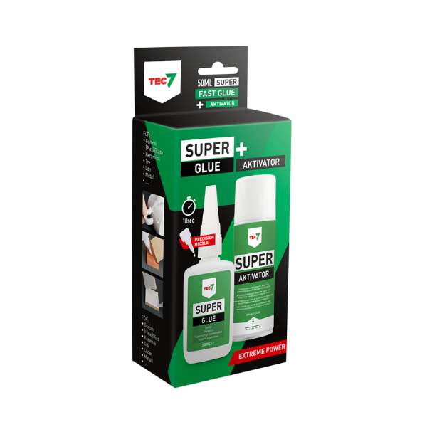 5414195150719 X-Diverse Tec7-501150921 Tec 7 Super Glue + Aktivator Super 50ml + Super Aktivator 200ml
