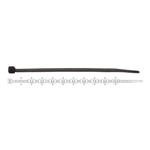 5316-Pall-Lyreco Elematic  Black Cable Ties 4,8 x 250 mm 1 pall=2400 pakker=240 000 stk