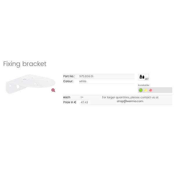 975.656.01 Werma 97565601 Fixing bracket for ClearSIGN White