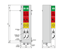 ITS06ER230AL-I25066 Inelth  Light Column type ITS-06-ER-230-AL w/ 6 symbols i.a.t. I-25066
