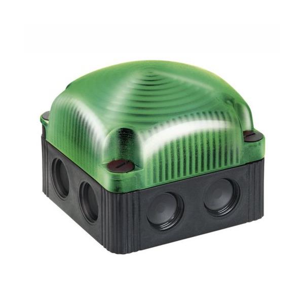 853.200.55 Werma  LED Beacon 853  24vDC 4:GREEN LED Permanent IP66/67 Base Mount